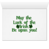 St. Patrick's Day Lucky Squirrel   Cards (Inside Horizontal (Bottom))