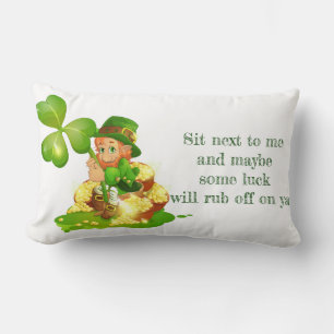 St. Patrick's Day Lumbar Pillow-Leprechaun Pillow