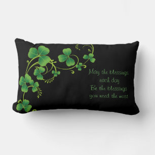 St. Patrick's Day Lumbar Pillow-May The Blessings Pillow