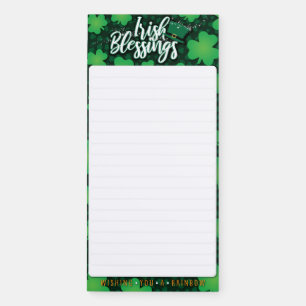 St Patrick's Day magnetic Notepad