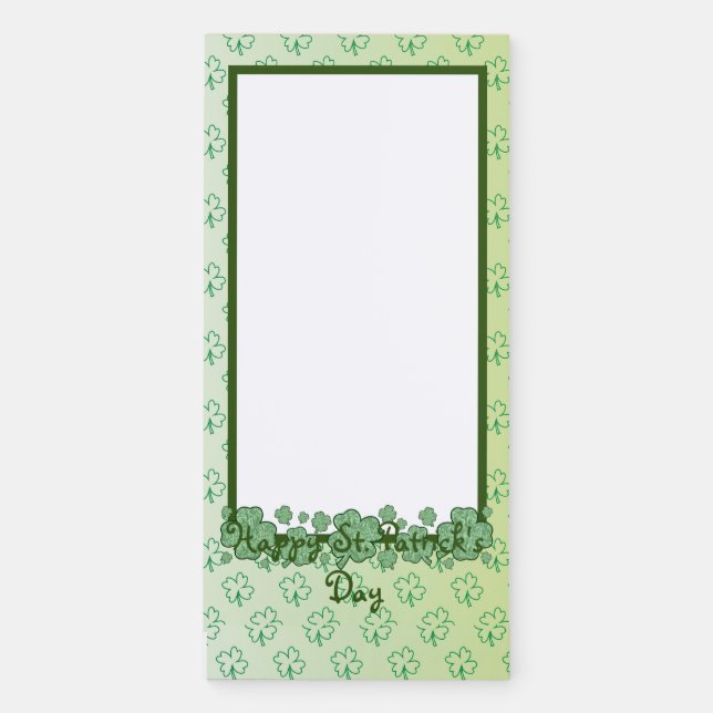 St. Patrick's Day Magnetic Notepad (Front)