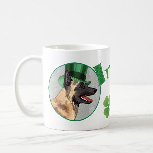 St Patricks Day Malinois Coffee Mug