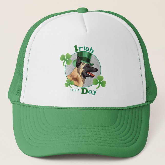 St. Patrick's Day Malinois Trucker Hat (Front)