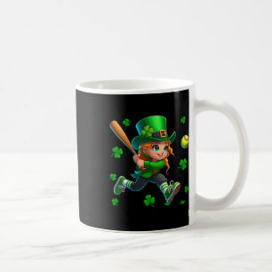 St. Patrick's Day Man Playing Softll Shamrocks Pla Coffee Mug