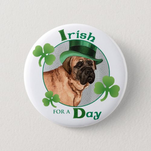 St Patricks Day Mastiff Button
