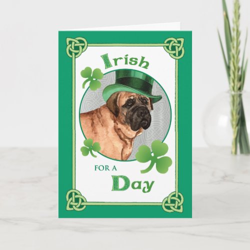 St Patricks Day Mastiff Card