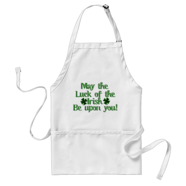 St. Patrick's Day - May The Luck Of The Irish... Adult Apron (Front)
