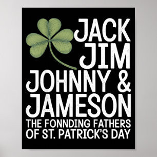 St patricks day men the founding fathers of st poster