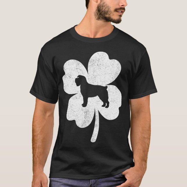 St Patricks Day Men Women Giant Schnauzer Lucky T-Shirt (Front)