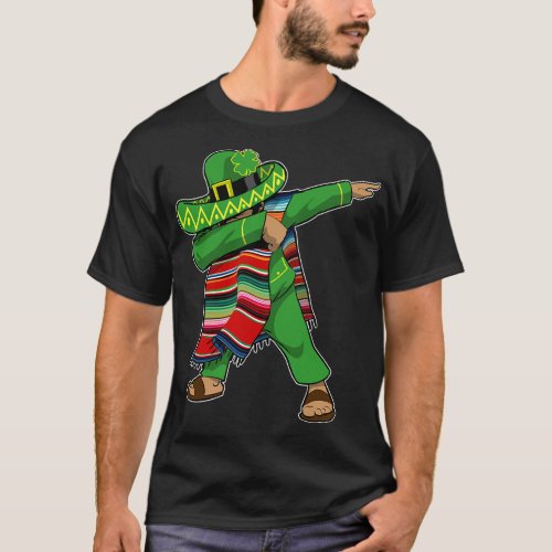 St Patricks Day  Mexican Irish Dabbing  T_Shirt