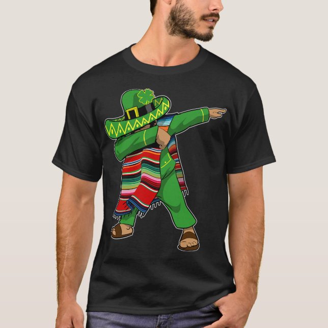 St Patricks Day  Mexican Irish Dabbing  T-Shirt (Front)