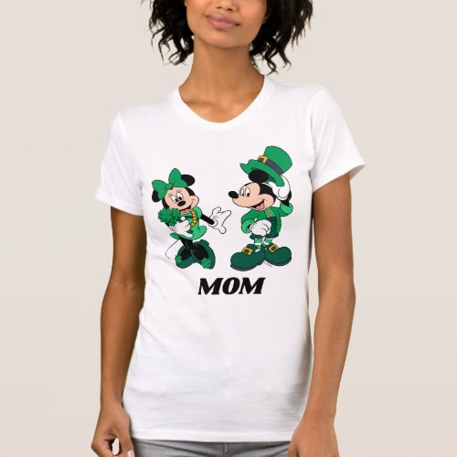 St Patricks Day Mickey and Minnie T_Shirt