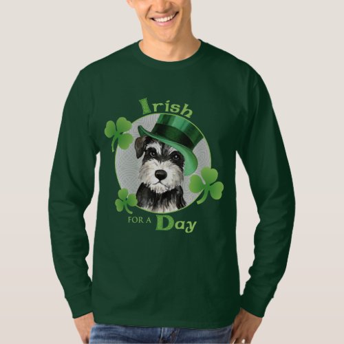 St Patricks Day Miniature Schnauzer T_Shirt