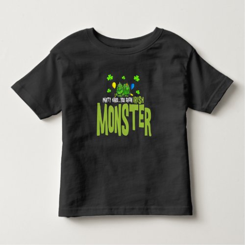 St Patricks day Monster Toddler T_shirt