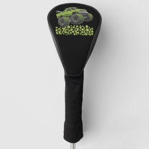 St Patrick's Day Monster Truck Lucky Shamrock Golf Head Cover