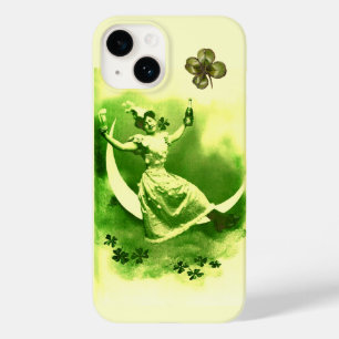 ST PATRICK'S DAY MOON LADY WITH SHAMROCKS Case-Mate iPhone 14 CASE