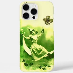 ST PATRICK'S DAY MOON LADY WITH SHAMROCKS iPhone 16 PRO MAX CASE