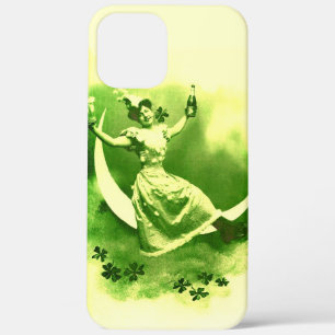 ST PATRICK'S DAY MOON LADY WITH SHAMROCKS iPhone 12 PRO MAX CASE