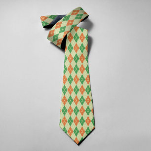 St Patrick's Day Mosaic Pattern Irish Culture Neck Tie
