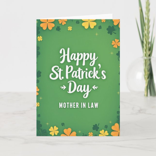St Patricks Day Mother Card (Front)