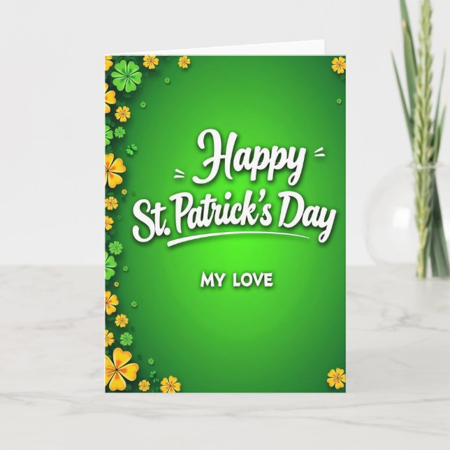 St Patricks Day My Love Card (Front)
