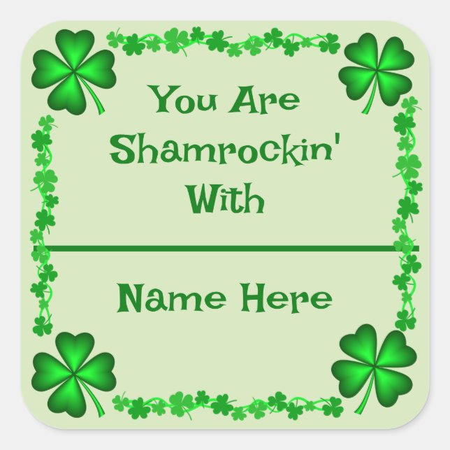 St Patrick's Day Name Tag (Front)