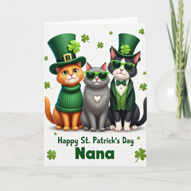 St Patricks Day Nana Card (Front)
