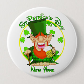 St Patrick's Day  New York Pinback Button