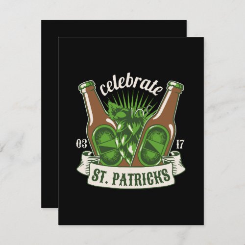 St patricks day note card