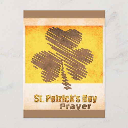 St Patricks Day Old Irish Prayer Postcard