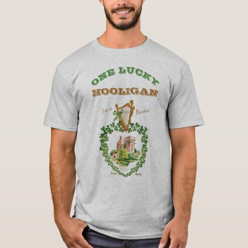 St Patricks Day One Lucky Hooligan Blarney Castle T_Shirt