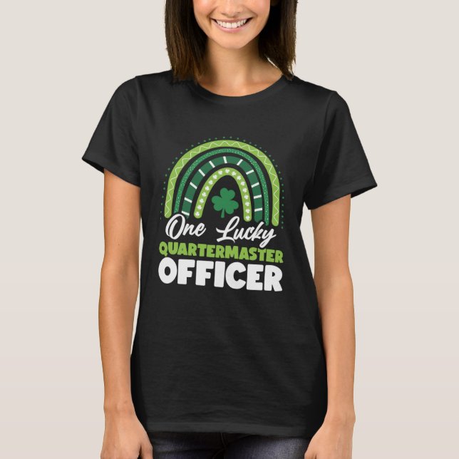 St Patricks Day One Lucky Quartermaster Officer T-Shirt (Front)