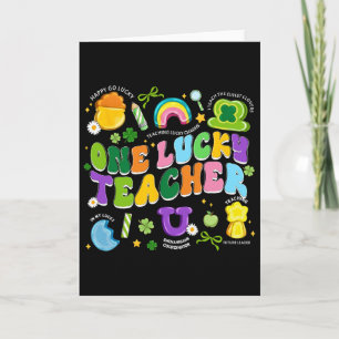 St Patricks Day One Lucky Teacher Irish Lucky Era Card