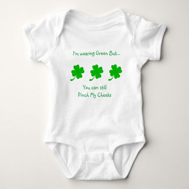St Patrick's Day Onsie Baby Bodysuit (Front)