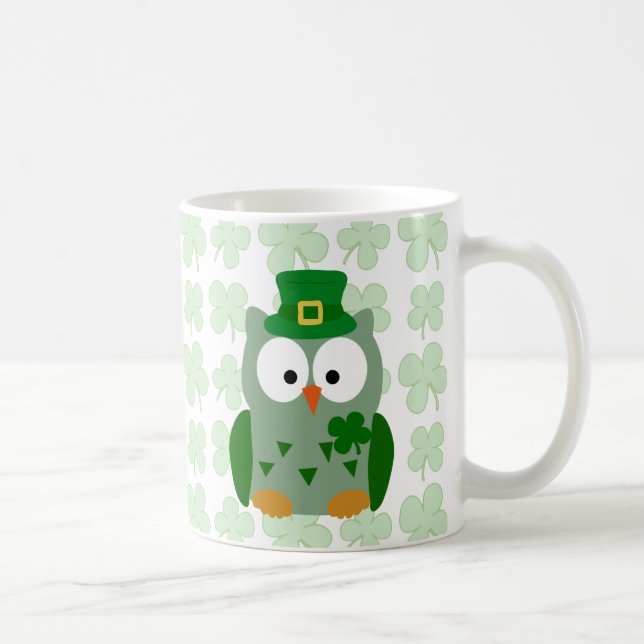St. Patrick's Day Owl Coffee Mug (Right)