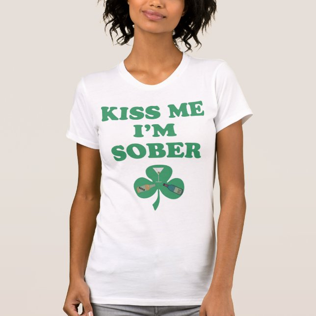 St. Patrick's Day Paddy's Irish clover Leprechaun T-Shirt (Front)