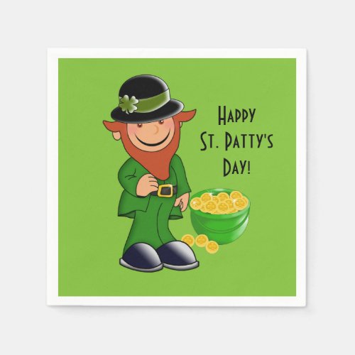 St Patricks Day Paper Napkin Leprechaun Paper Napkins