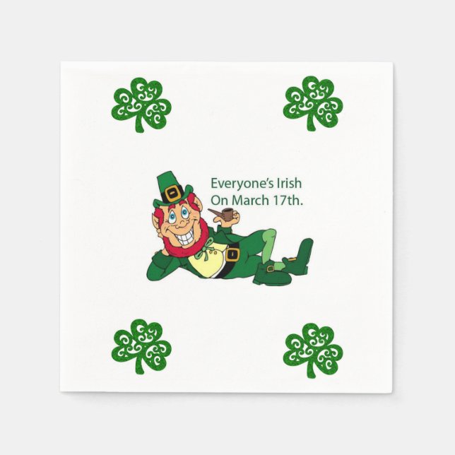 St. Patrick's Day Paper Napkins (Front)