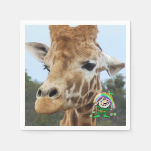 St. Patrick's Day Paper Napkins Giraffe