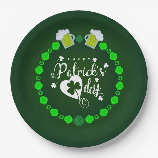 St Patrick's Day Paper Plate (Front)