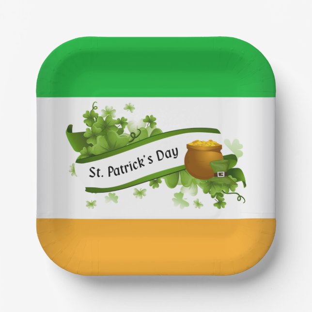  St Patrick's Day Paper Plate (Front)