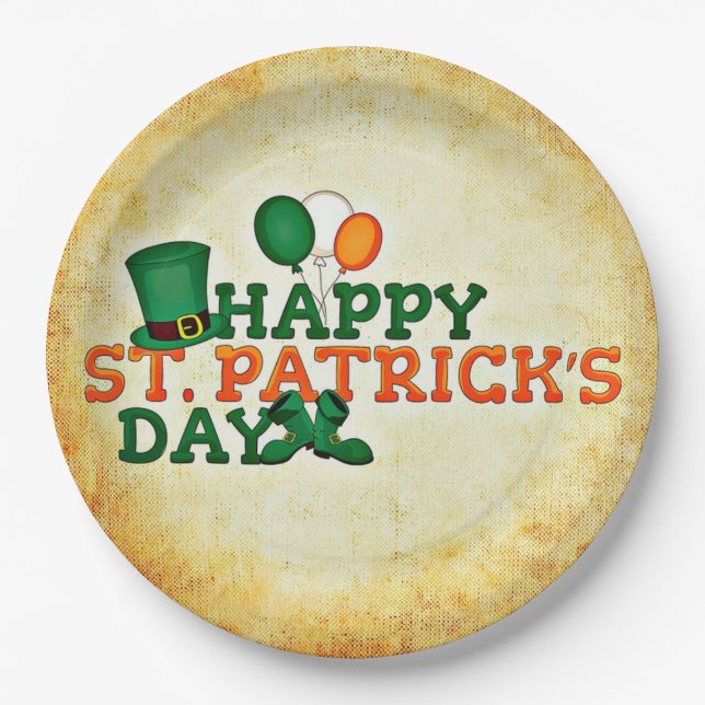 St Patrick's Day Paper Plates (Front)