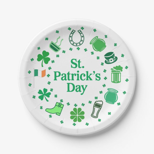 St. Patrick's Day  Paper Plates (Front)
