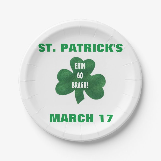 ST. PATRICK'S DAY PAPER PLATES (Front)