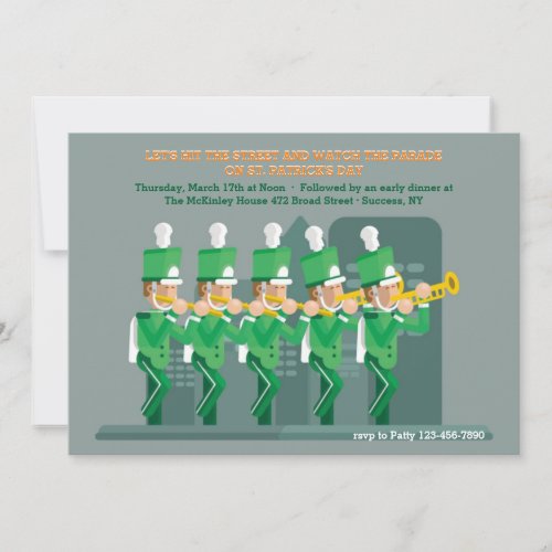 St Patricks Day Parade Invitation