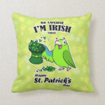 St. Patrick's day parrot pillow