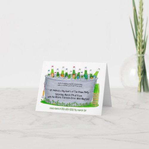St Patricks Day Party Card