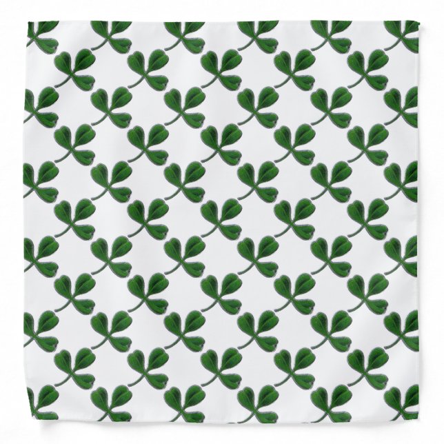 ST PATRICK'S DAY PARTY GREEN IRISH SHAMROCK BANDANA (Front)