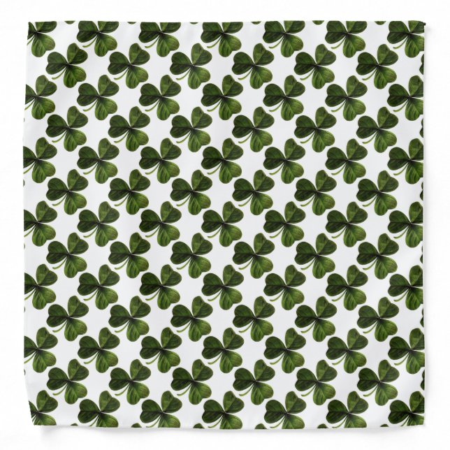 ST PATRICK'S DAY PARTY GREEN IRISH SHAMROCK BANDANA (Front)