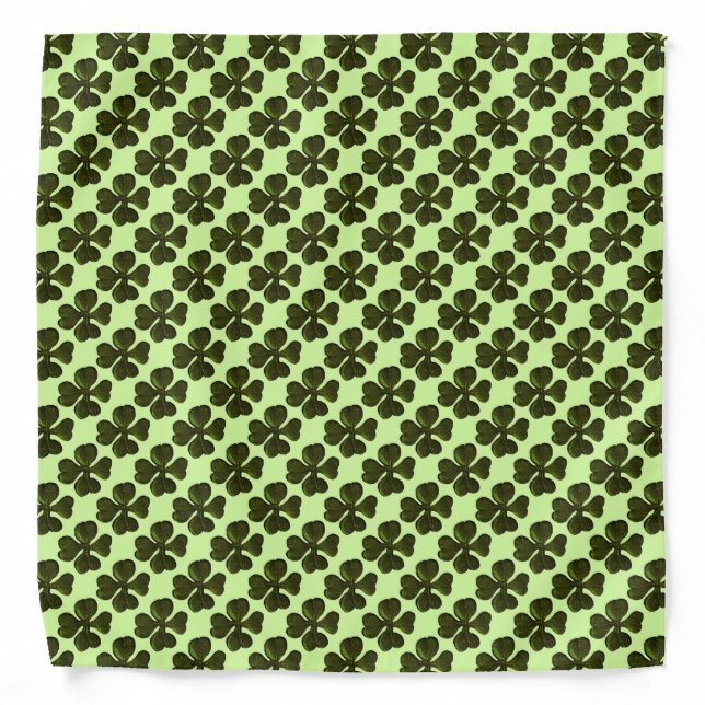 ST PATRICK'S DAY PARTY GREEN IRISH SHAMROCK BANDANA (Front)